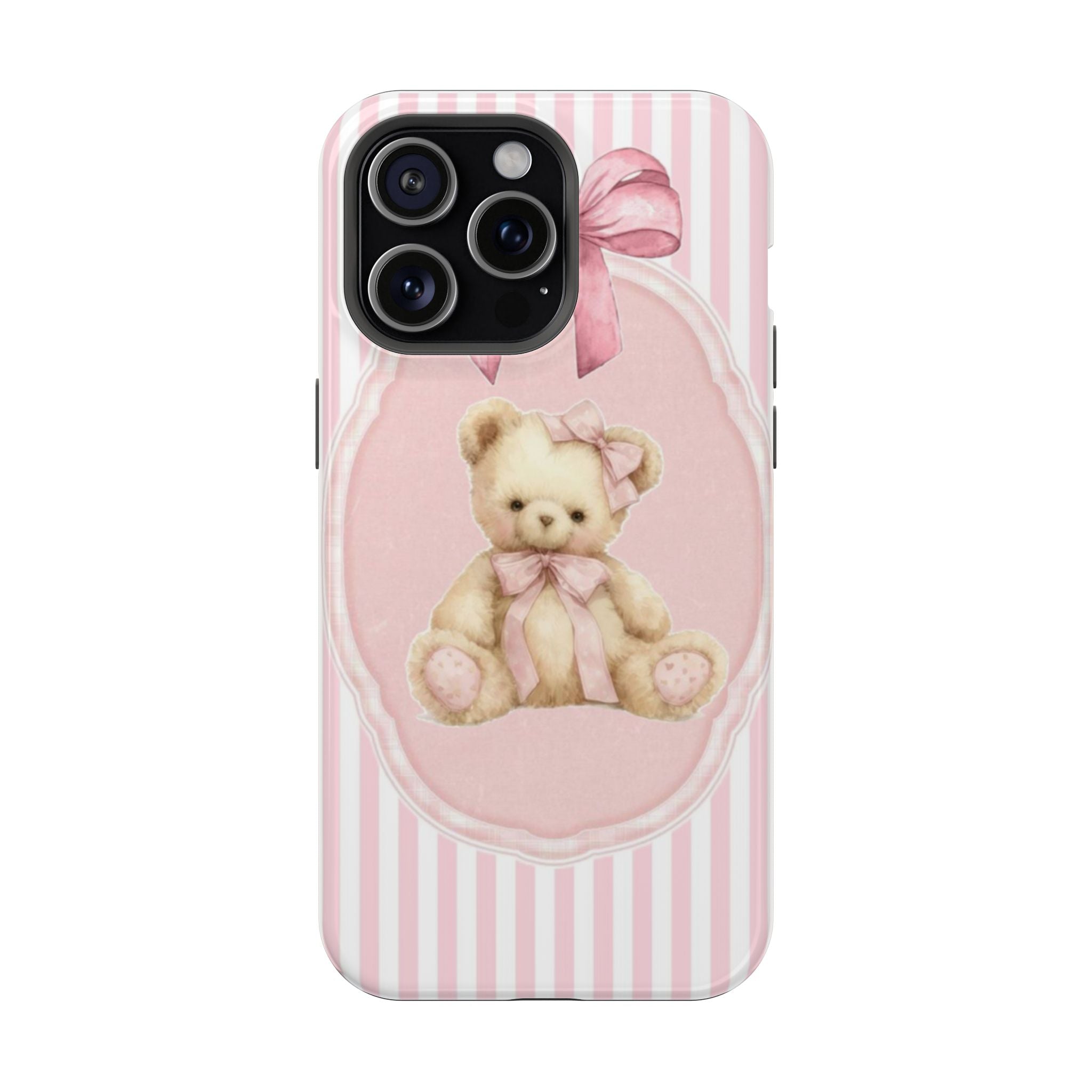 Pembe Kurdeleli Ayıcık Tasarımı Telefon Kılıfı K181