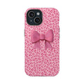 Pembe Leopar Desen Fiyonk Detaylı Telefon Kılıfı K199