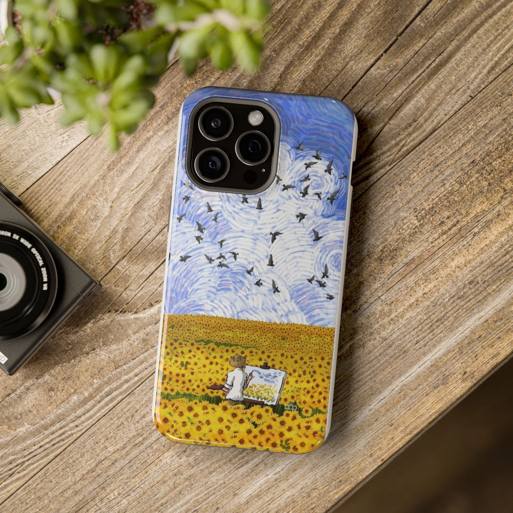 Ayçiçeği Tarlası ve Ressam Temalı Telefon Kılıfı K021