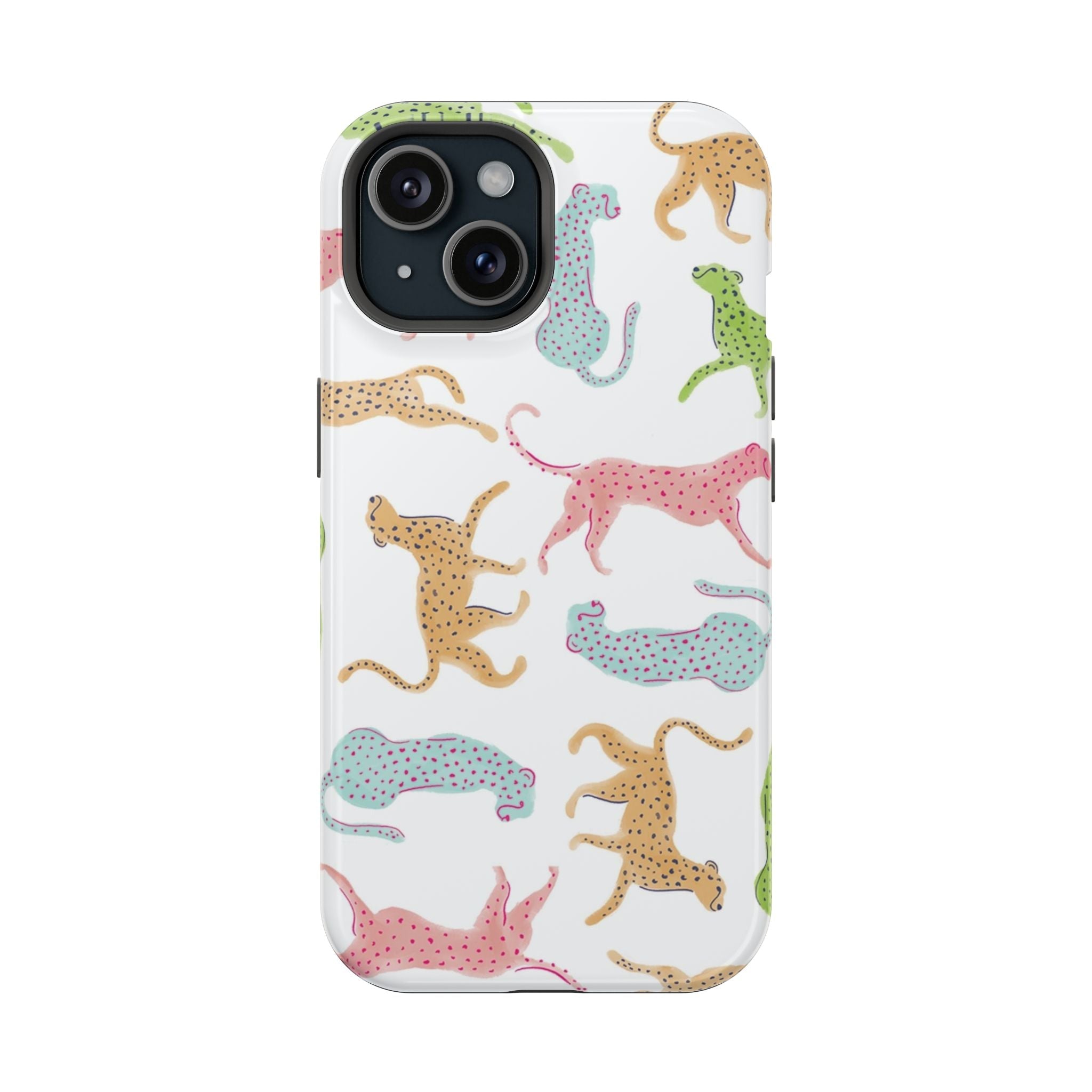 Renkli Benekli Leopar Deseni Telefon Kılıfı K031