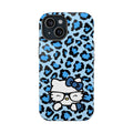 Mavi Leopar Desenli Hello Kitty Telefon Kılıfı K250